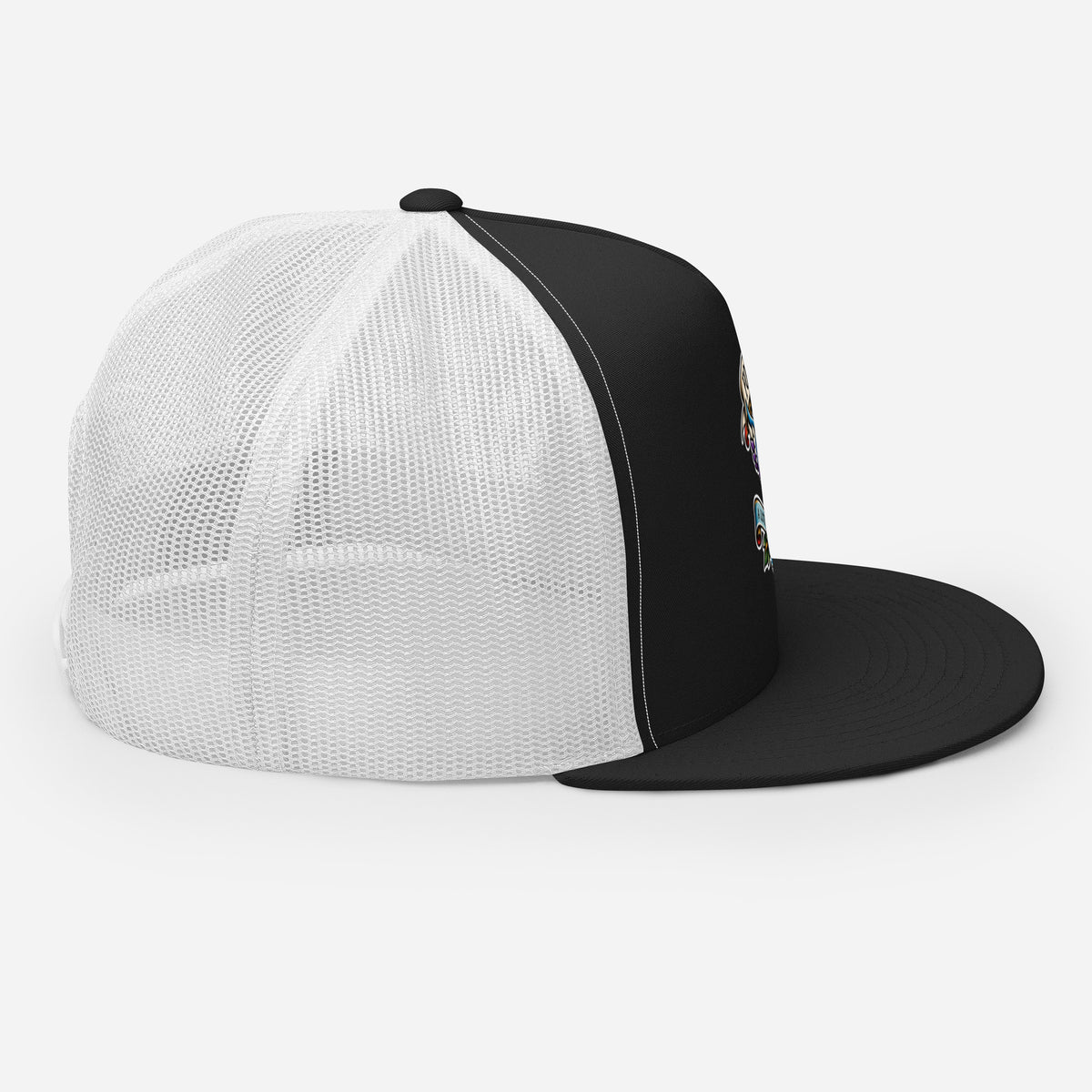 Forever 19 mental health awareness black and white trucker cap right side