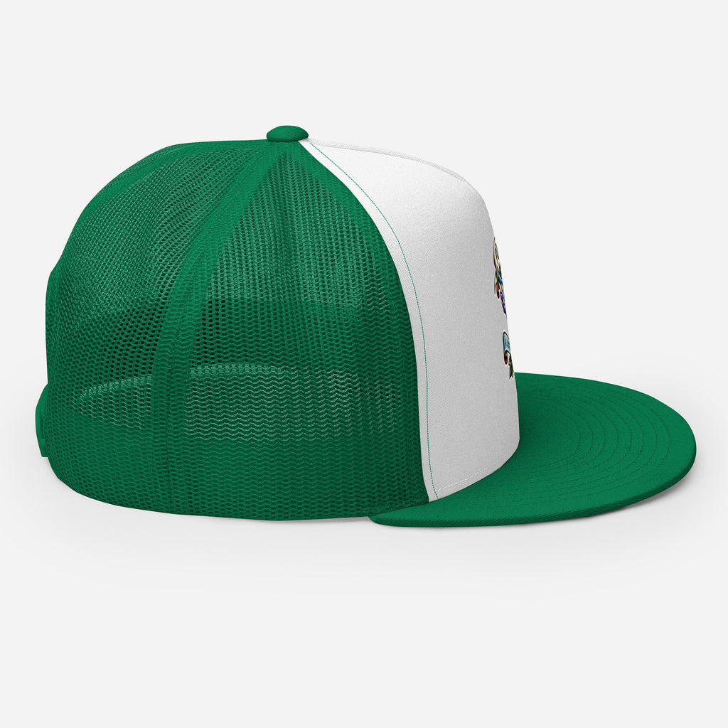 Forever 19 mental health awareness green and white trucker cap right side