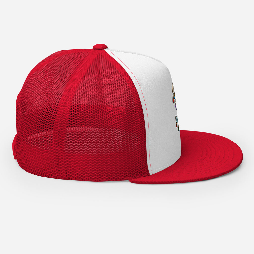 Forever 19 mental health awareness red and white trucker cap right side