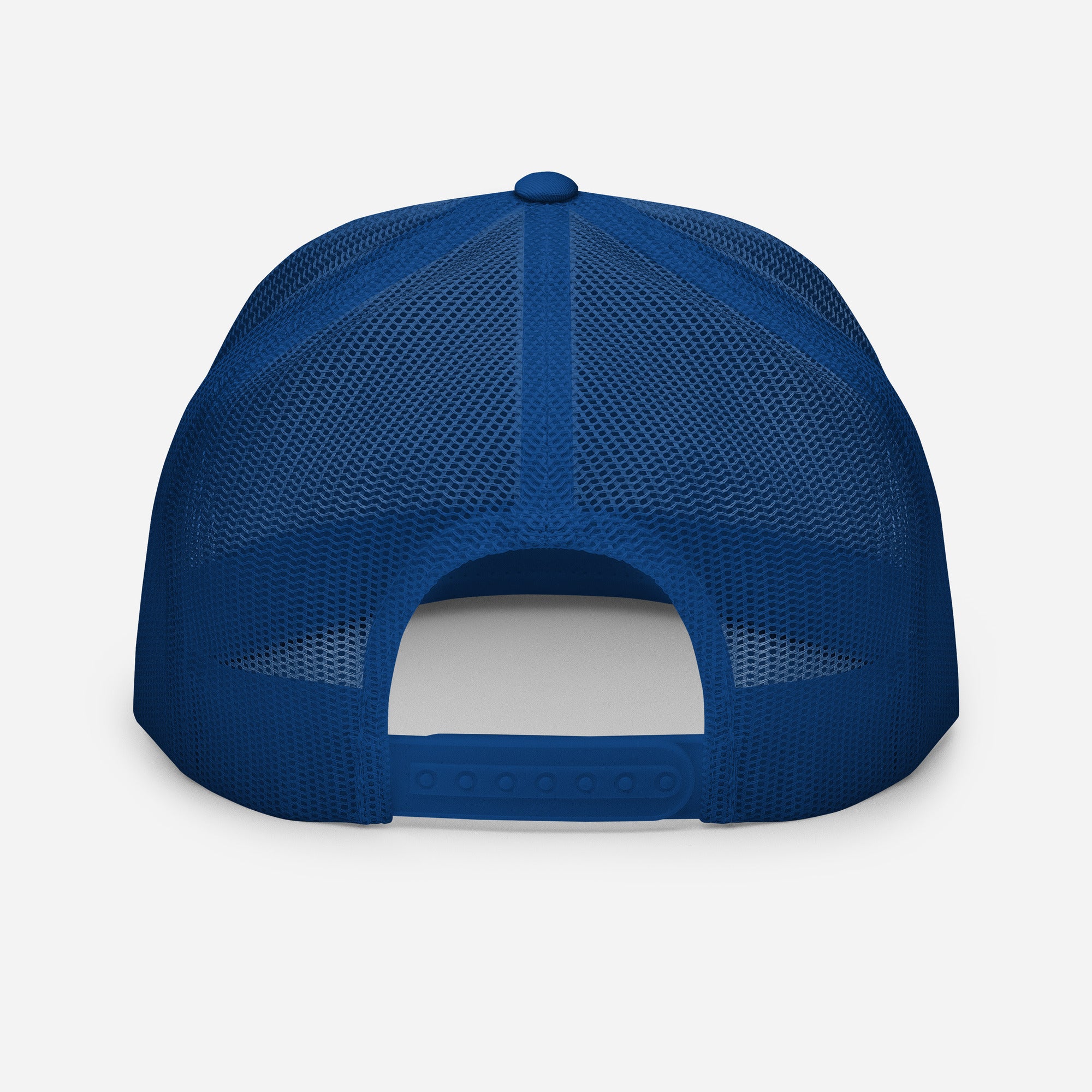 Forever 19 mental health awareness royal blue and white trucker cap back