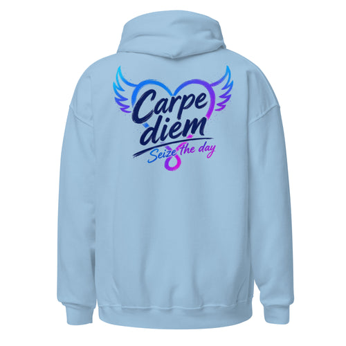 Forever 19 premium mental health awareness unisex hoodie, Light Blue back view