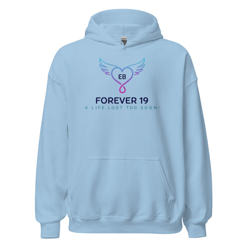 Forever 19 premium mental health awareness unisex hoodie, Light Blue front view