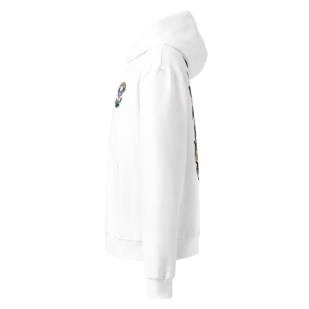 Forever 19 Life's Too Short unisex hoodie, White, left view