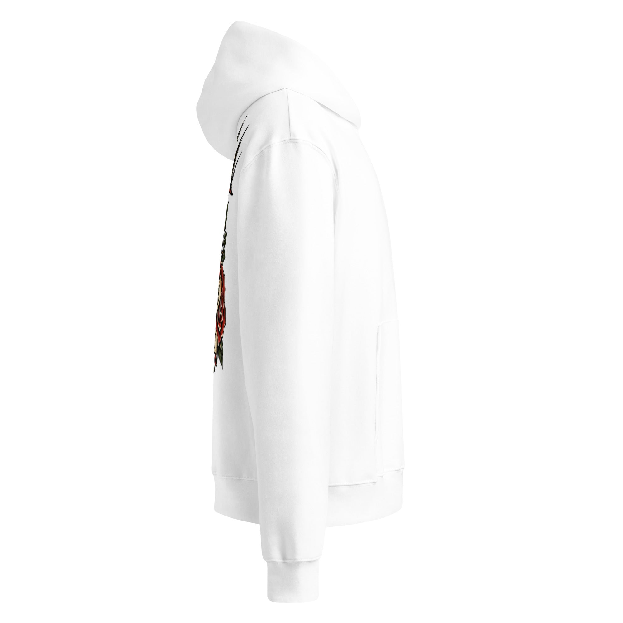Forever 19 Life's Too Short unisex hoodie, White, right view